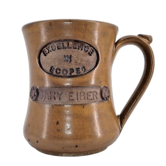 Hewlett Packard Col Signed Studio Art Pottery Coffee Mug Excellence in Scopes 5" - Picture 1 of 9